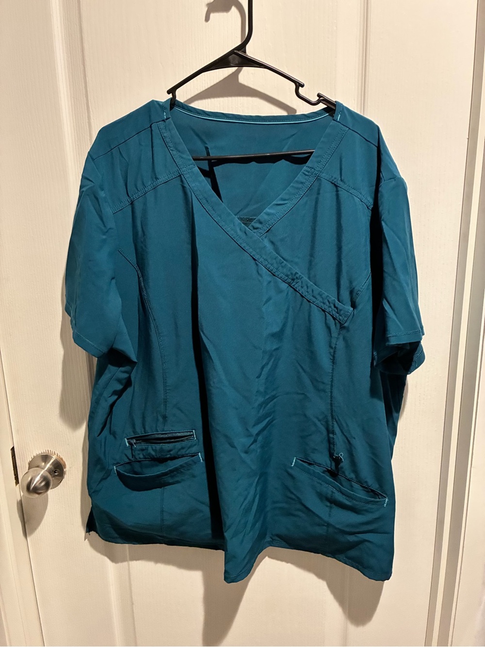 Women’s Teal Wrap V-Neck Tunic Top
